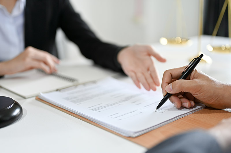 signing a contract